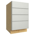 DB21-4 ( 4 DRAWER BASE - 21"W X 34-1/2"H X 24"D ) - Luxe Frost