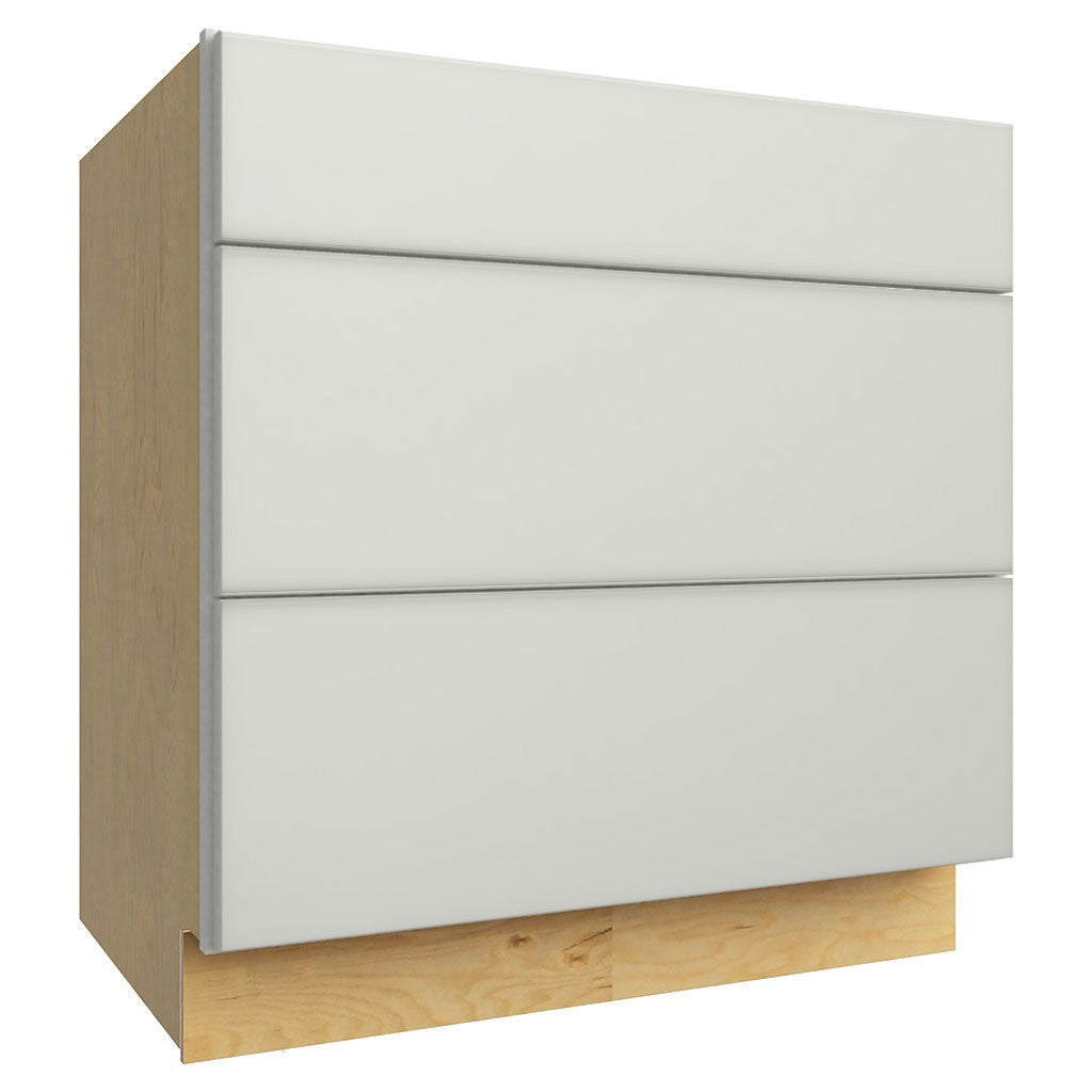 DB33 ( 3 DRAWER BASE - 33"W X 34-1/2"H X 24"D ) - Luxe Frost