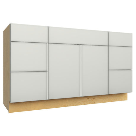 VSD60SINGLE ( VANITY SINGLE SINK & DRAWER COMBO - 60"W X 34-1/2"H X 21"D ) - Luxe Frost