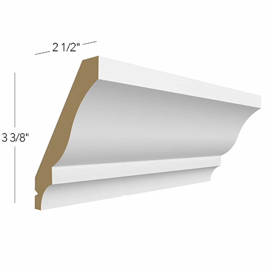 CM-6 ( LARGE CROWN MOLDING - 96"W X 3-3/8"H X 2-1/2"D )