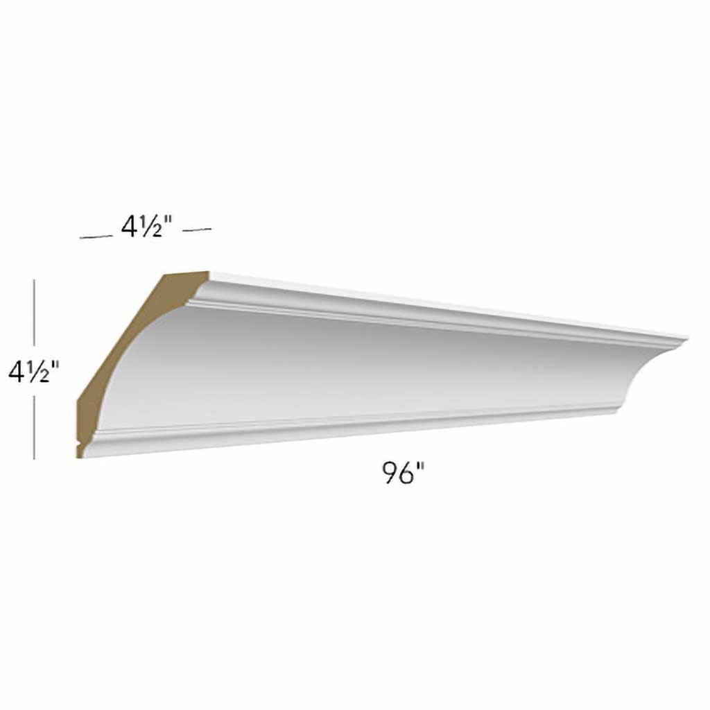 CM-7 ( LARGE COVE CROWN MOLDING - 96"W X 4-1/2"H X 4-1/2"D )