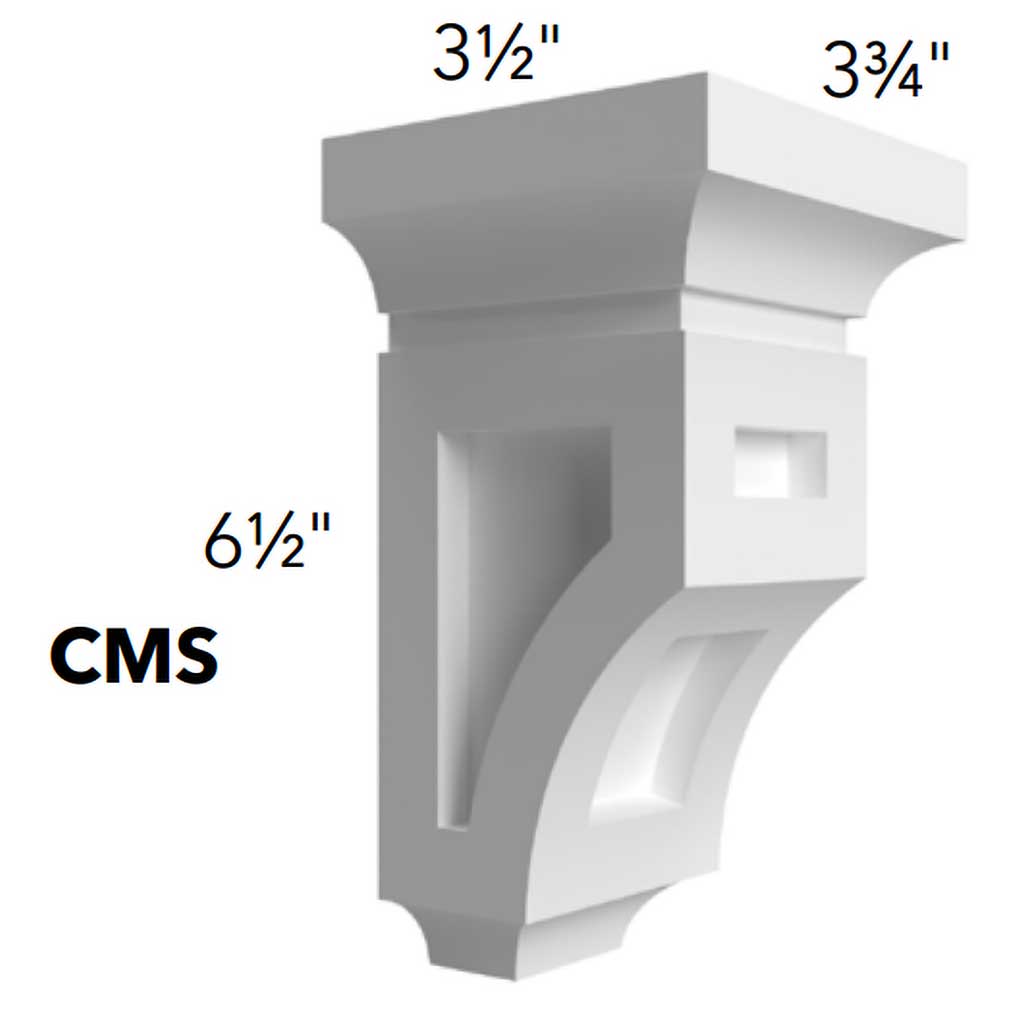 CMS ( CORBEL - 3-3/4"W X 6-1/2"H X 3-1/2"D )