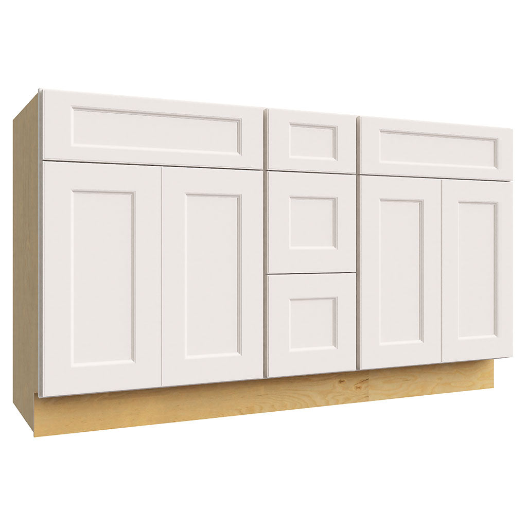 VSD60DOUBLE ( VANITY DOUBLE SINK & DRAWER COMBO - 60"W X 34-1/2"H X 21"D )