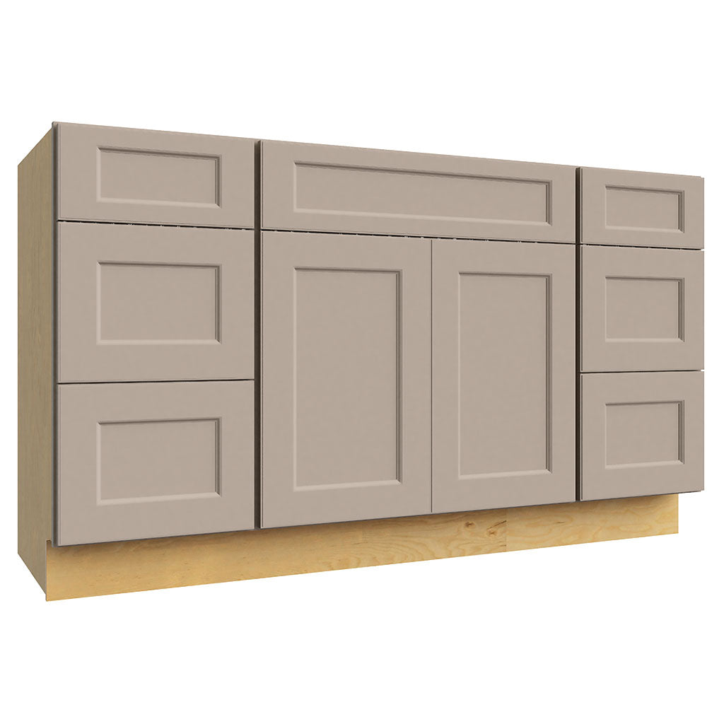 VSD60SINGLE ( VANITY SINGLE SINK & DRAWER COMBO - 60"W X 34-1/2"H X 21"D )