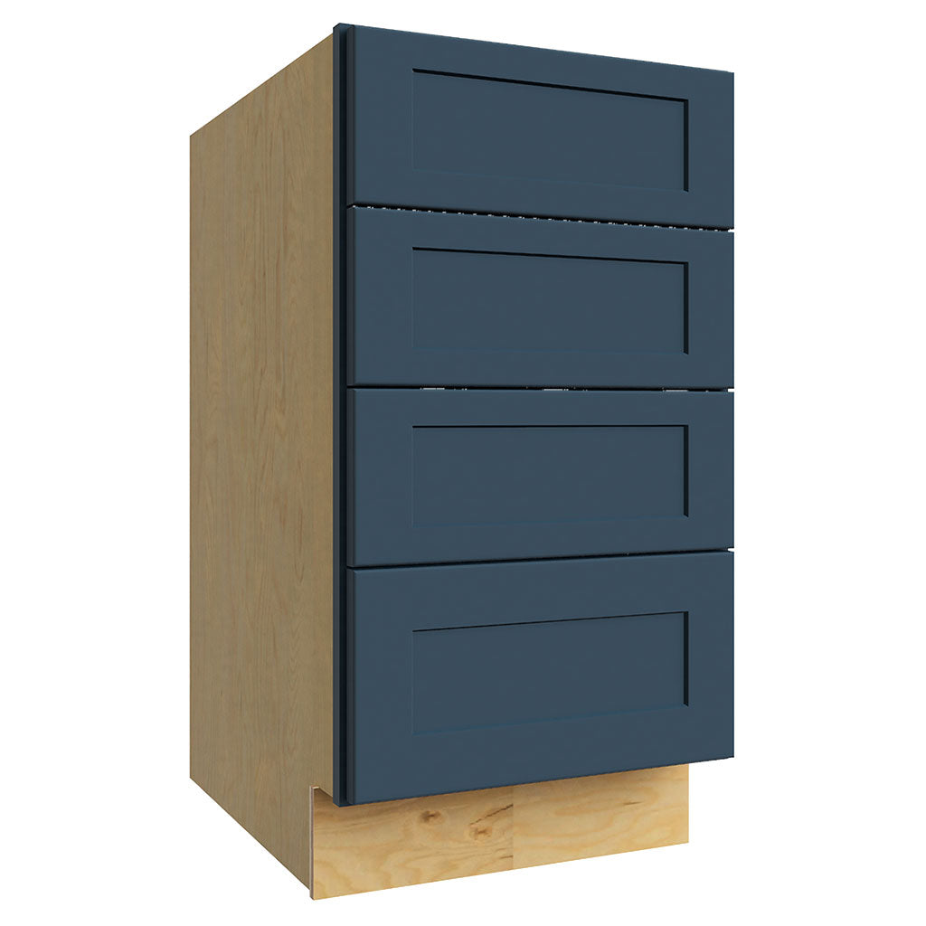 DB18-4 ( 4 DRAWER BASE - 18"W X 34-1/2"H X 24"D ) - Galaxy Indigo
