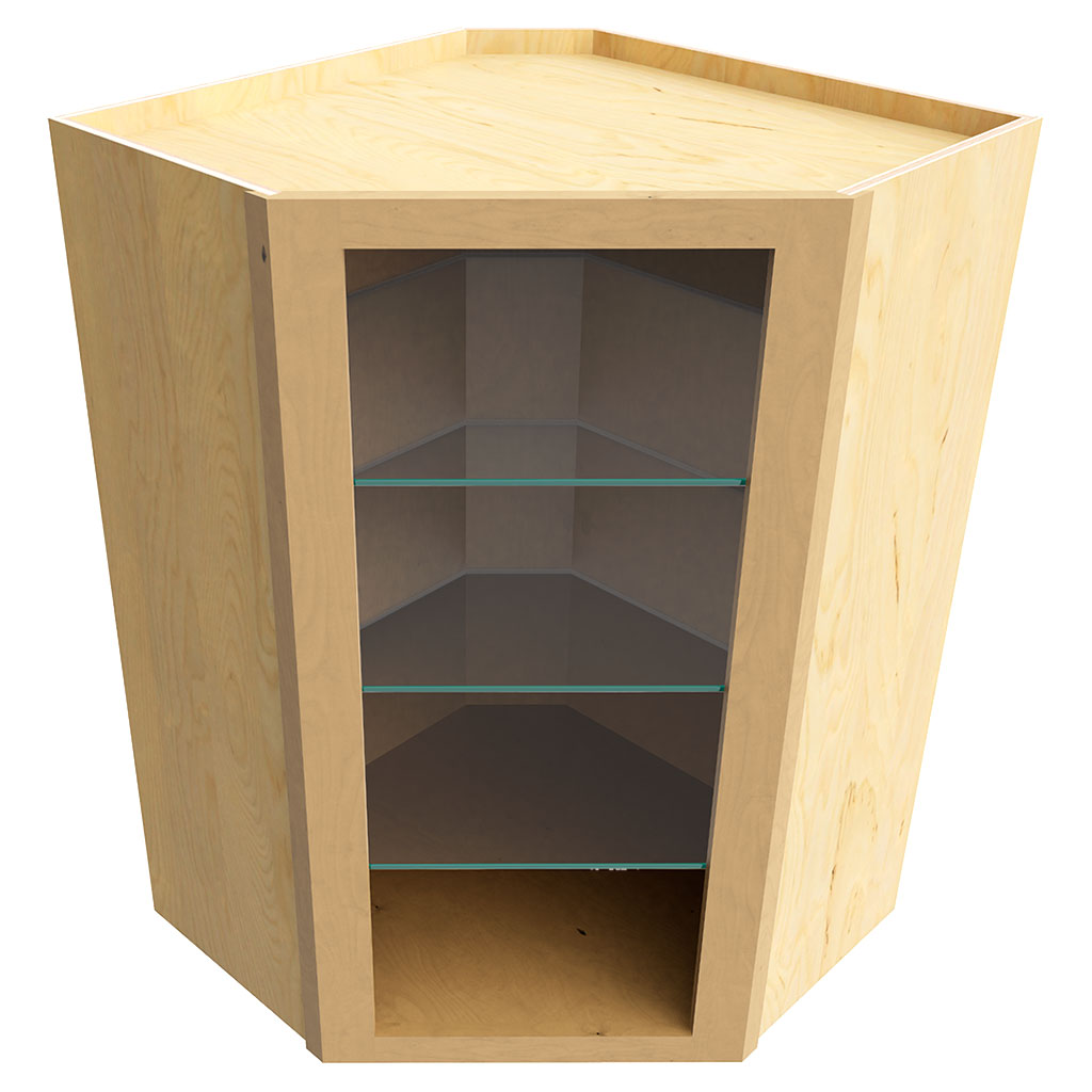 NDWDC2436 ( DIAGONAL CORNER WALL NO DOOR - 24"W X 36"H X 24"D )