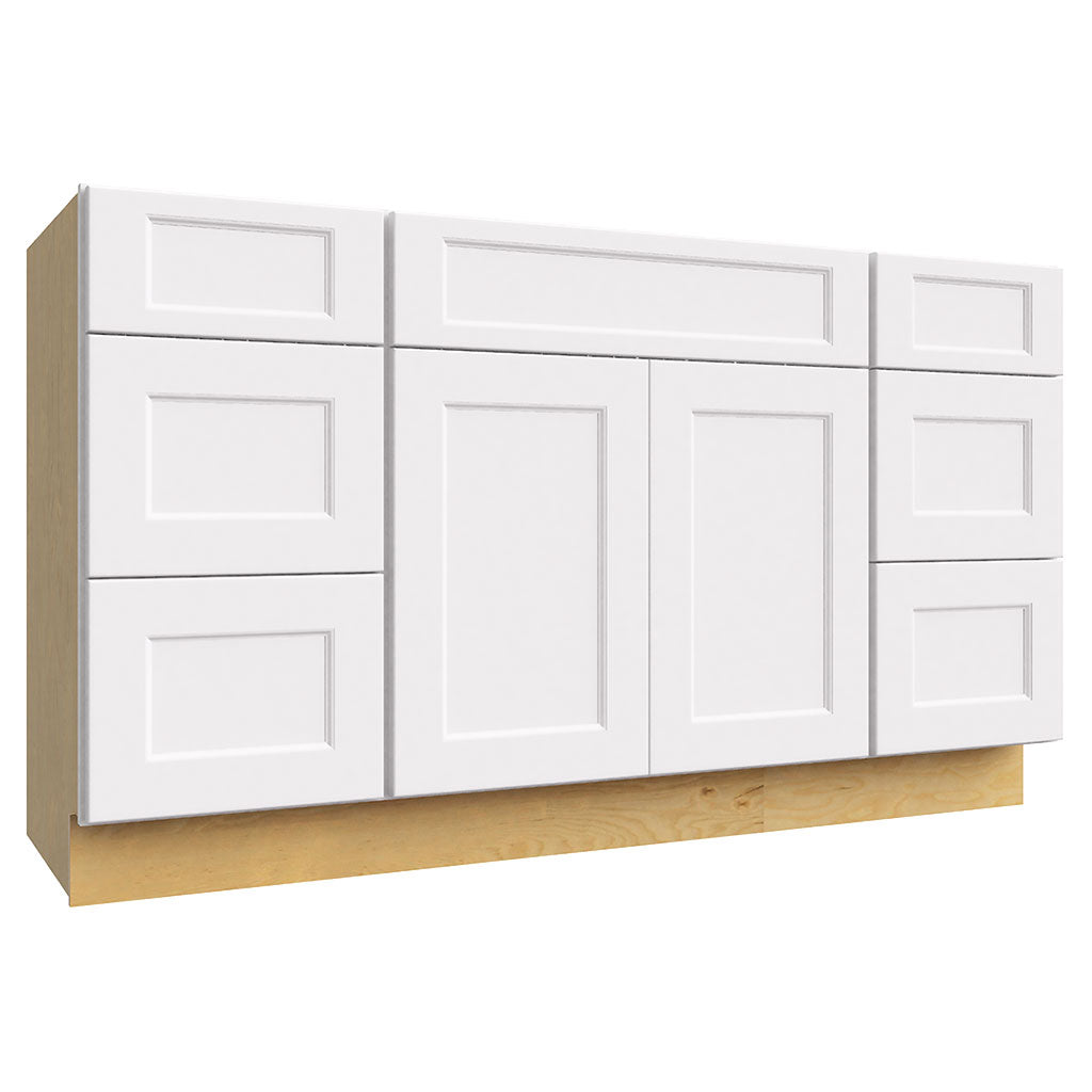 VSD60SINGLE ( VANITY SINGLE SINK & DRAWER COMBO - 60"W X 34-1/2"H X 21"D ) - Nexus Frost