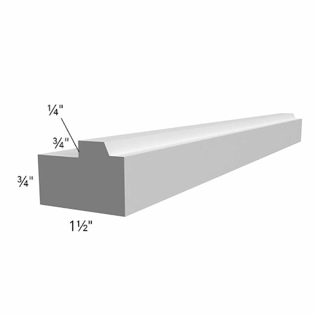 LRM ( LIGHT RAIL MOLDING - 96"W X 0-3/4"H X 1-1/2"D )