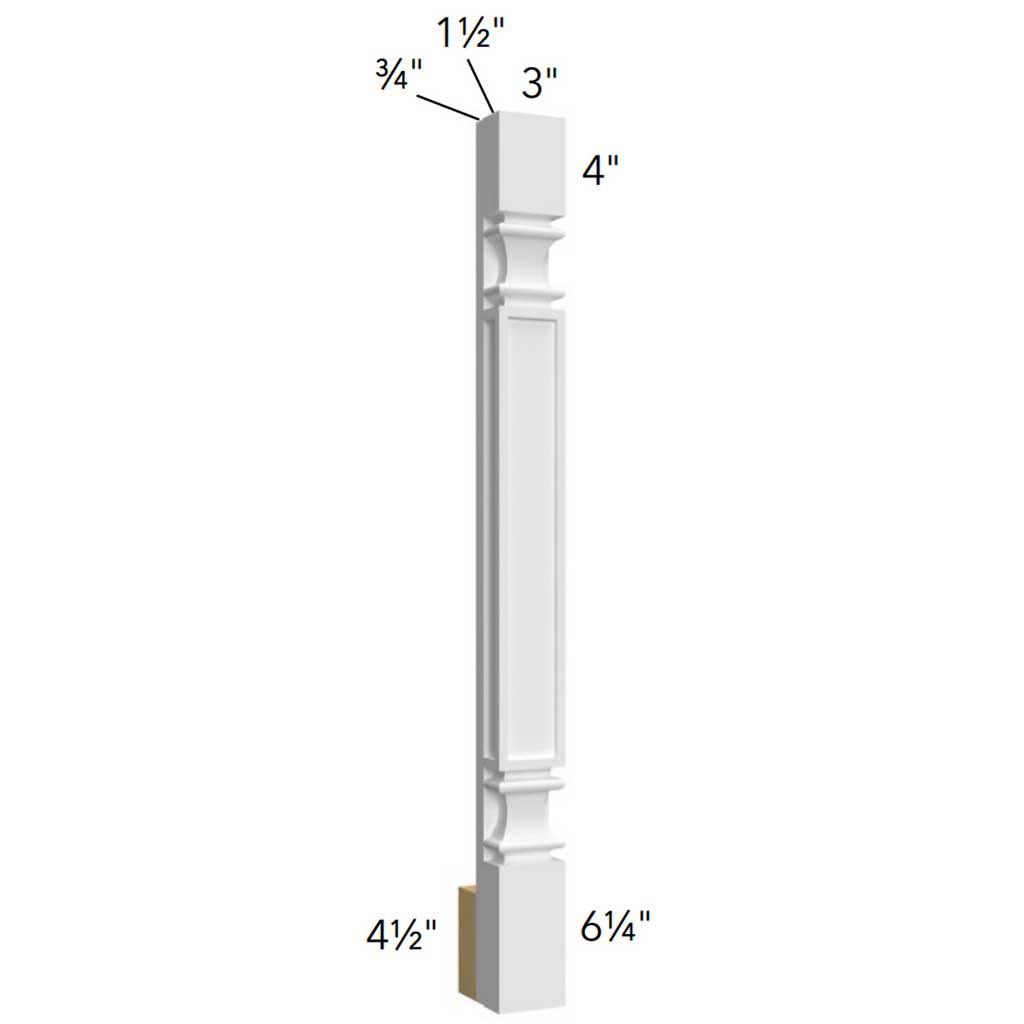 PP-TP96 ( PLAIN PILASTER TALL - 3"W X 96"H X 1-1/2"D )
