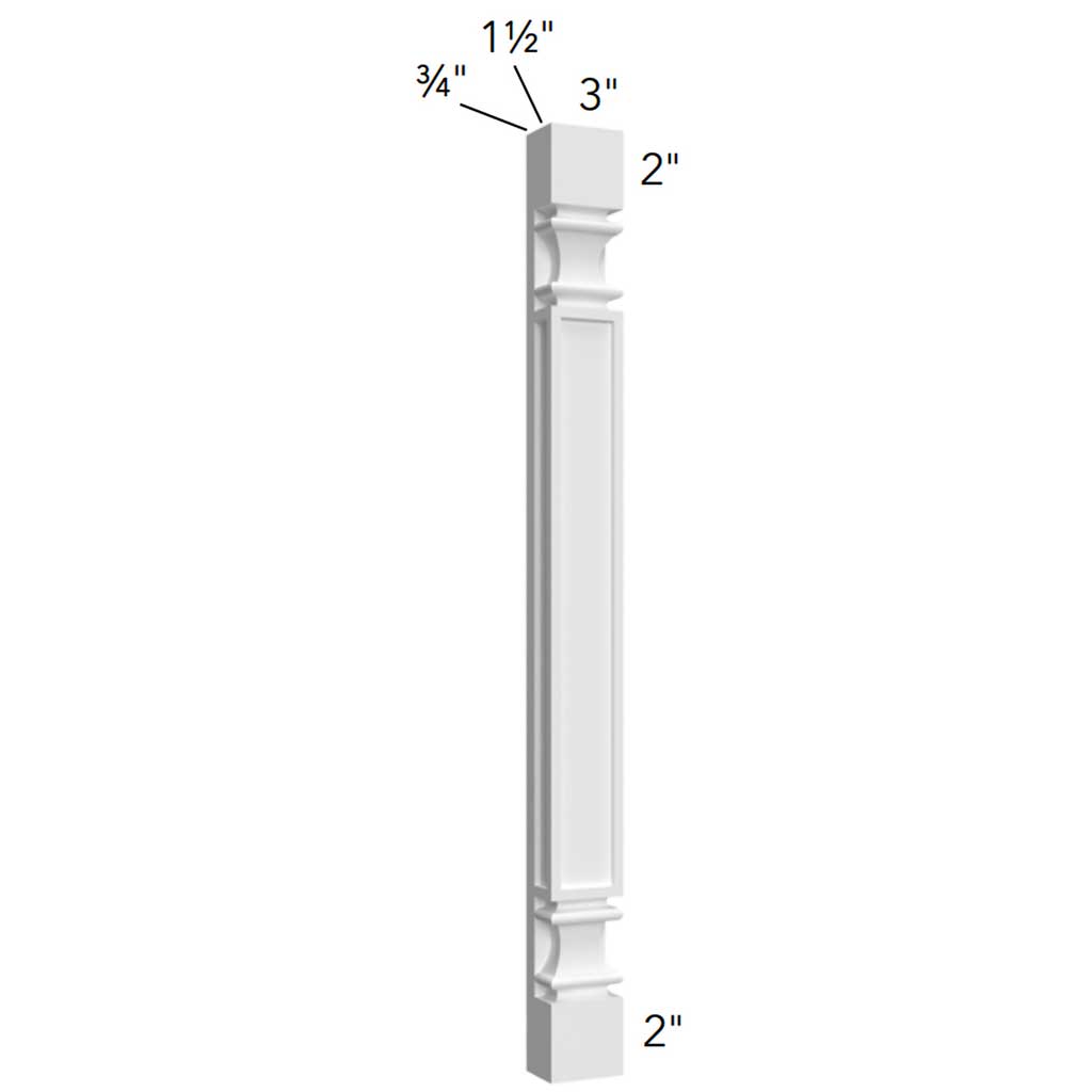 PP-W36 ( PLAIN PILASTER WALL - 3"W X 36"H X 1-1/2"D )