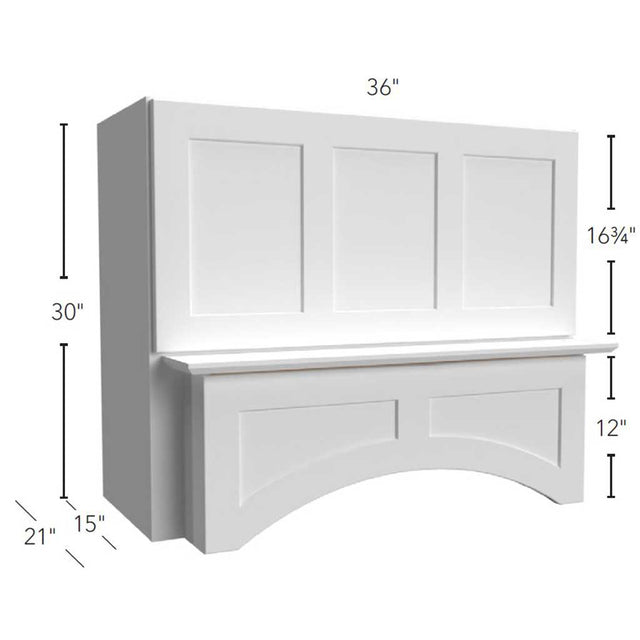 Fabuwood Fusion Timber RHA363021 Arched Hood