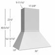 Fabuwood Fusion Timber RHE36 TIMBER Euro & Farmhouse Hood
