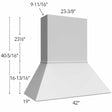 Fabuwood Fusion Timber RHE42 TIMBER Euro & Farmhouse Hood