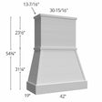 Fabuwood Fusion Timber RHF42 TIMBER Euro & Farmhouse Hood