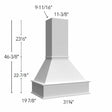 Fabuwood Fusion Timber RHS30 WALNUT Signature Hood