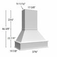 Fabuwood Fusion Timber RHS36 WALNUT Signature Hood