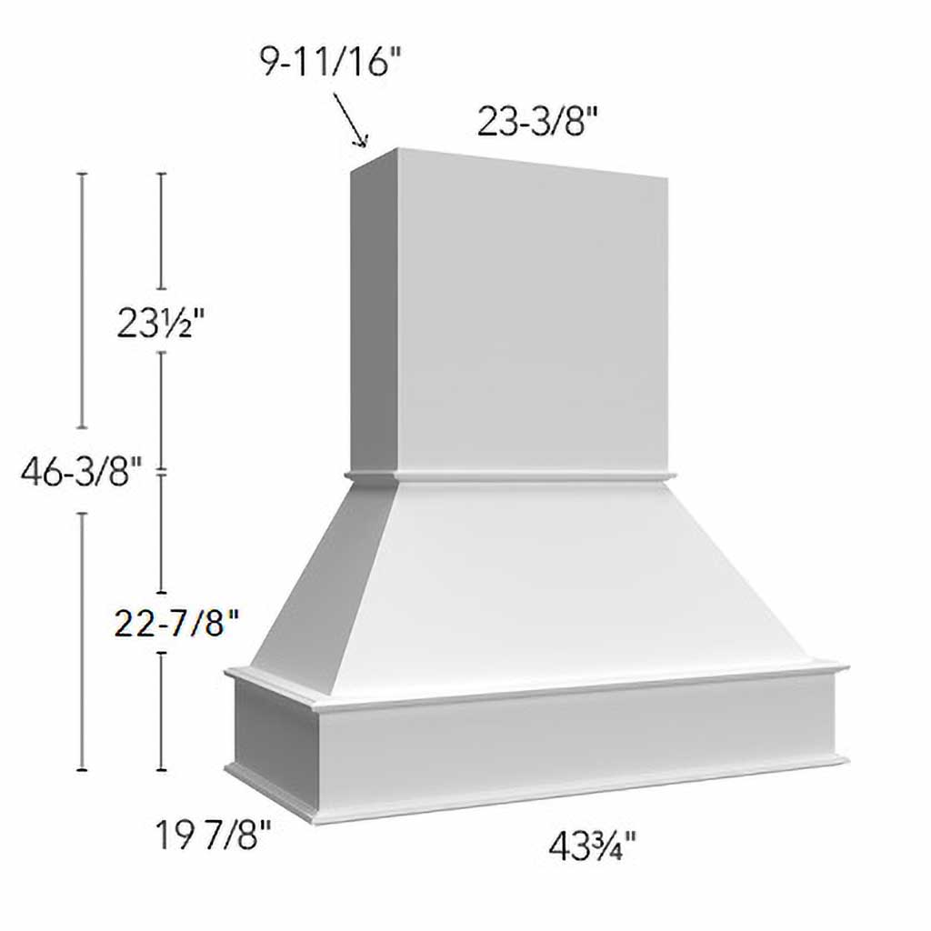 RHS42 TIMBER ( SIGNATURE HOOD TIMBER - 42"W X 46-3/8"H X 19-7/8"D )