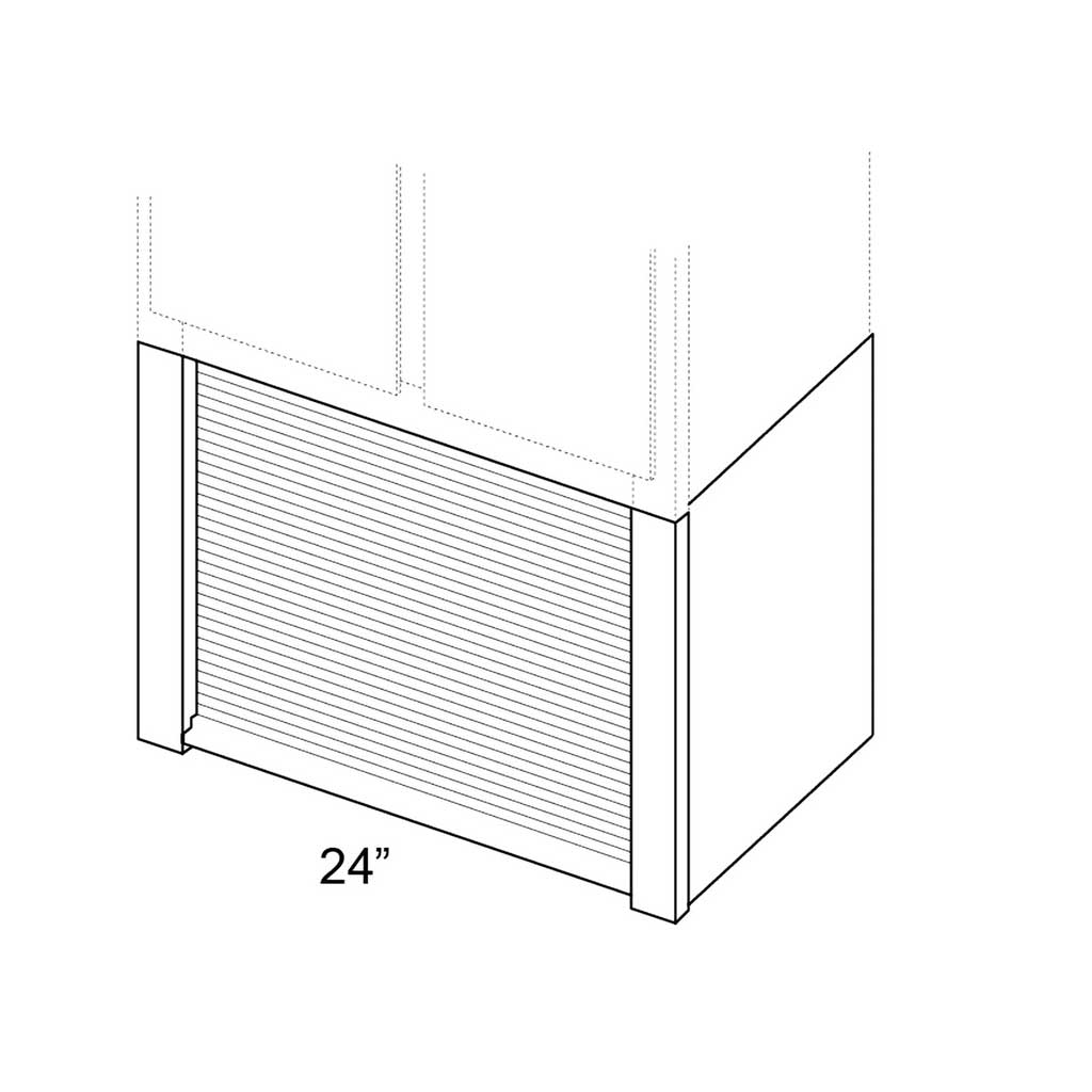 APPLIANCE GARAGE 24" ( STRAIGHT APPLIANCE GARAGE - 24"W X 18"H X 12"D )